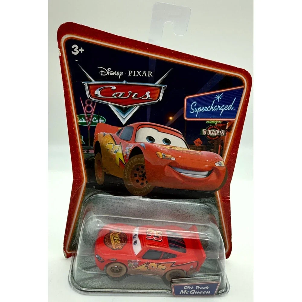 Disney Pixar Cars Dirt Track McQueen Supercharged 1:55 Diecast NIP
